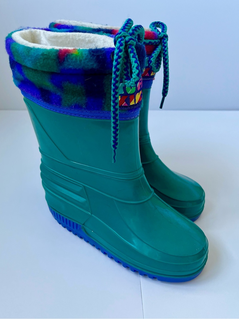 Epic and amazing Y2K vintage Colorful Kids' Rain/winter Boots by TUFF KIKS